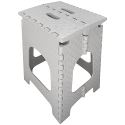 Skládací stolička velká,výška 44 cm světlá šedá