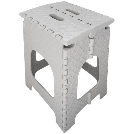 Skládací stolička velká,výška 44 cm světlá šedá