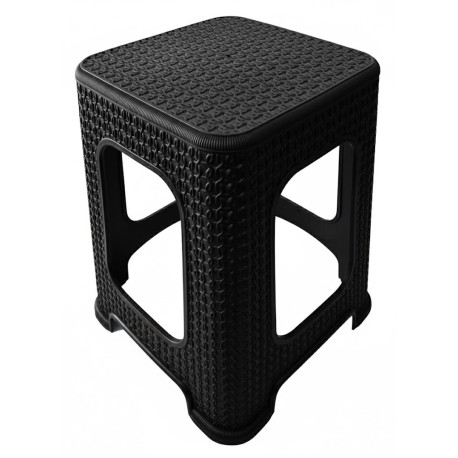 Plastová stolička velká,výška 45cm - černá